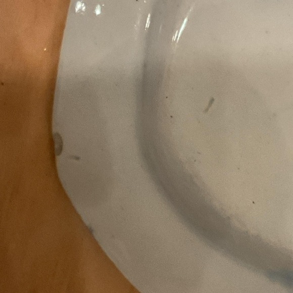 Victorian Childs Blue Transferware Tea Set 7 Plates Creamer Clew Warranted - Picture 3 of 4